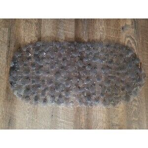 Gray River Rock Suction Cup Bath Mat